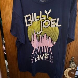Billy Joel Live  T-Shirt - Navy Blue